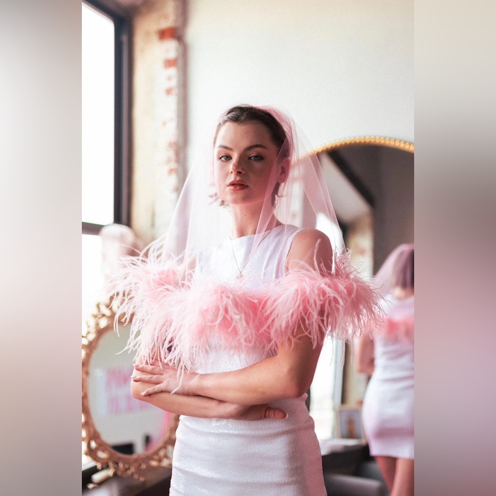 Madison Chamberlain Pink Fluffy Veil - Worn Once